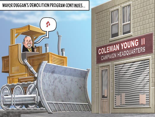 What's next on Detroit Mayor Mike Duggan's demo list?
