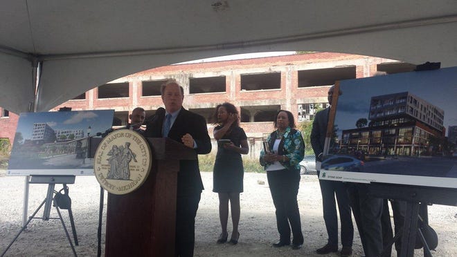 “This is another significant step forward,” Detroit Mayor Mike Duggan said during a press conference on a lot next to the Stone Soap building.