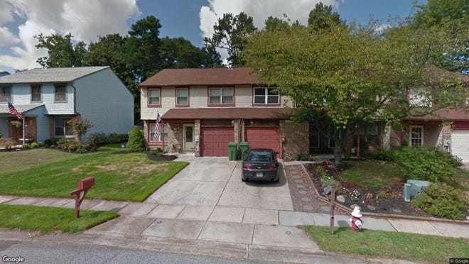 This Google Street View image shows the approximate location of 216 Foxwood Lane in Evesham. The property at this address changed hands in December 2019, when new owner bought the property for $242,000.