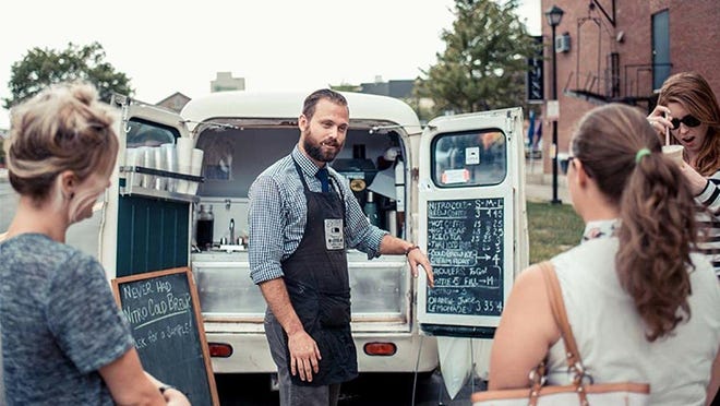 Owner Liam Hardy, who serves cold-brew coffee out of the back of his converted car, is one of the makers who will be featured at the virtual N.H. Maker & Food Fest presented by the Children's Museum of New Hampshire on Saturday, Aug. 29.