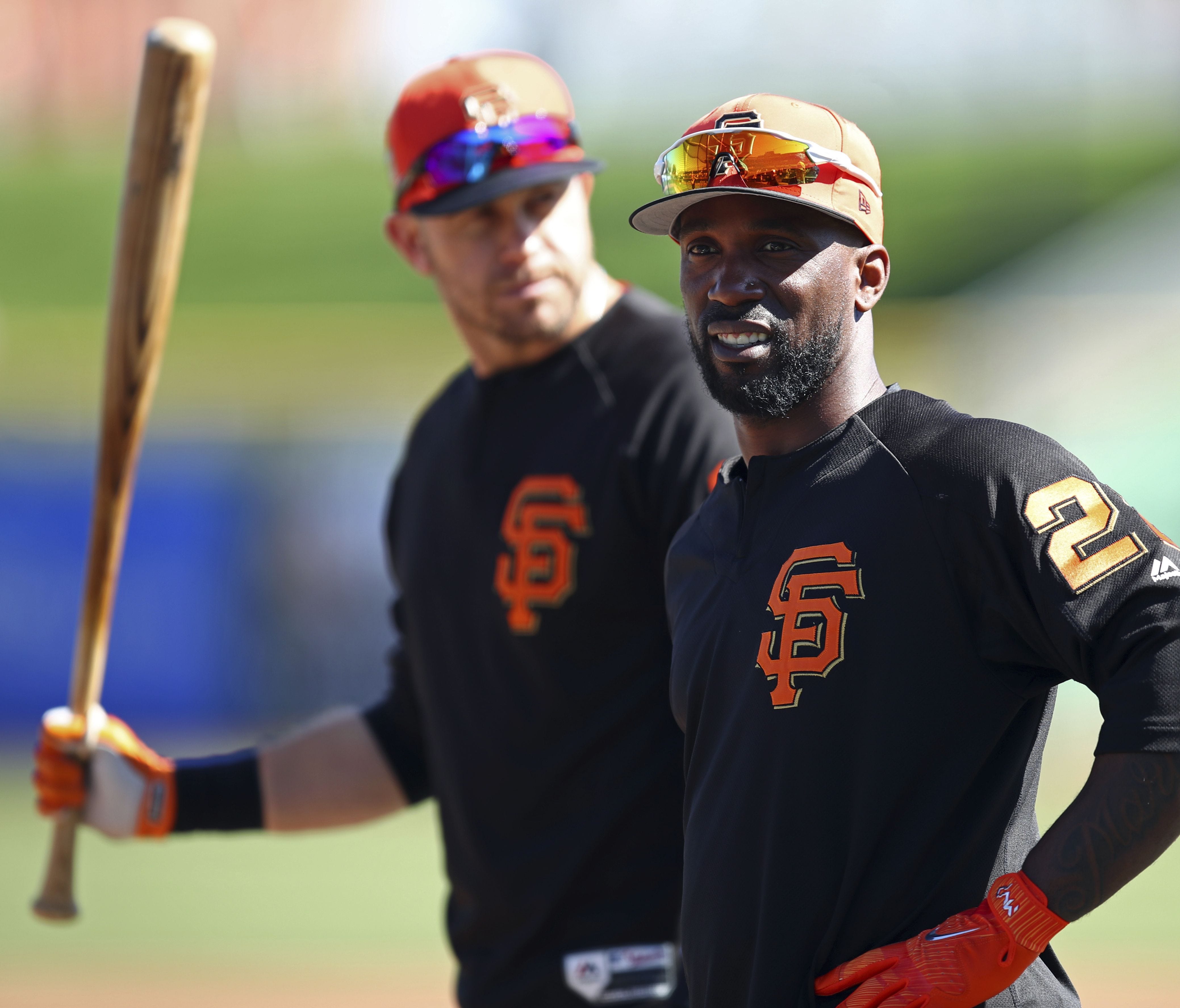 Evan Longoria, left, and Andrew McCutchen are two of the new faces on the Giants.