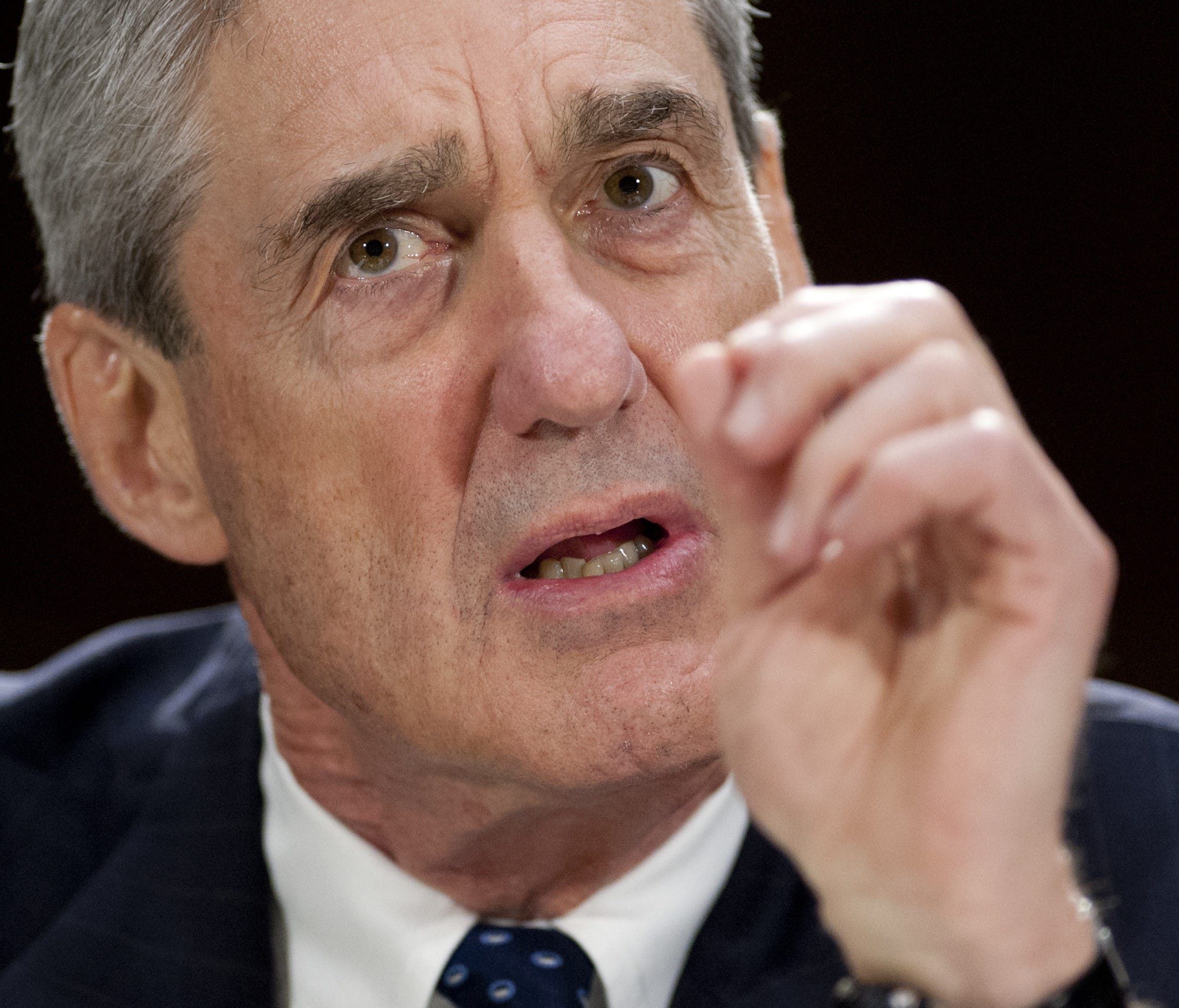 Then-FBI Director Robert Mueller testifying before the Senate Judiciary Committee on Capitol Hill in Washington.