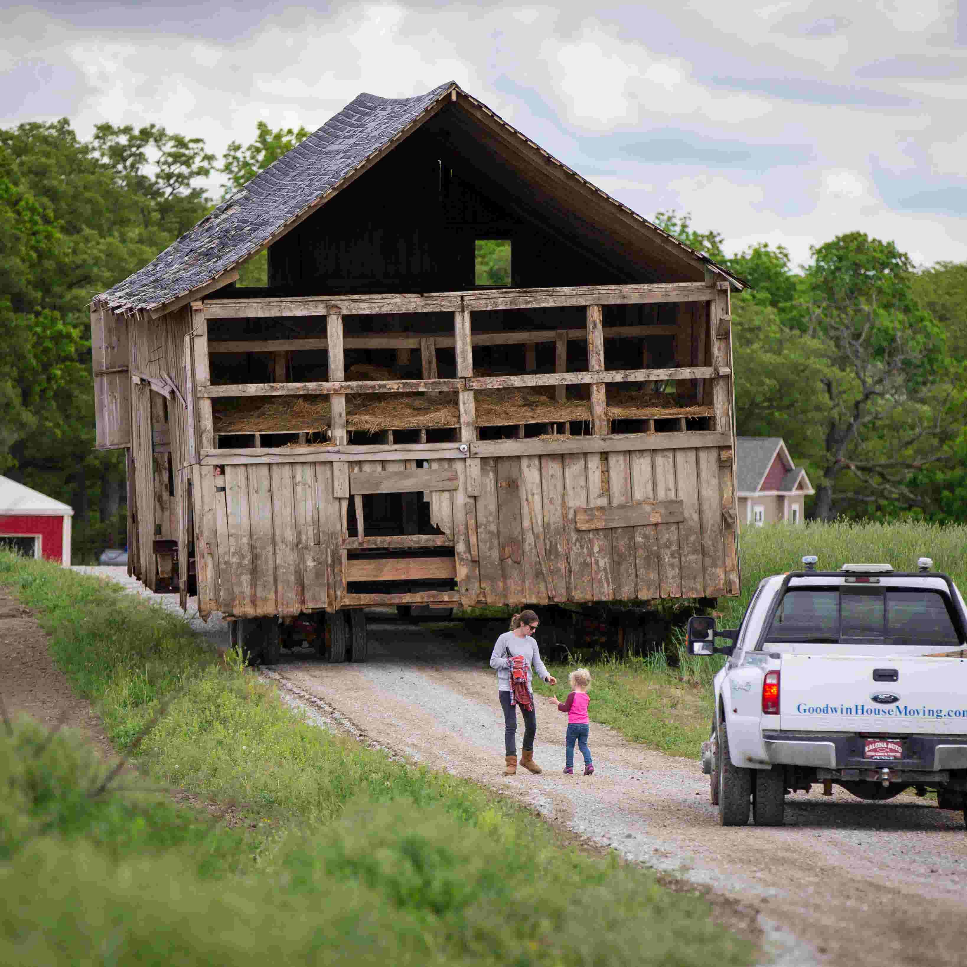 The Old Iowa Barn That Has Been Moved Twice For A Highway