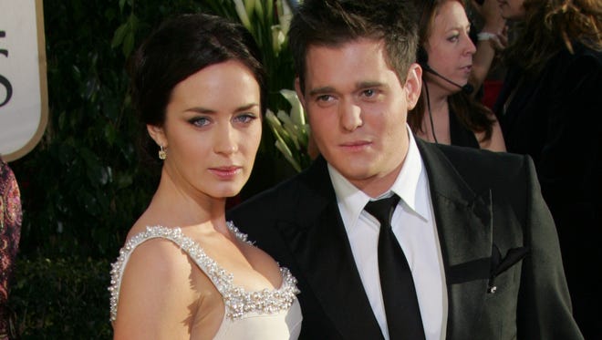 Emily Blunt and Michael Buble in happier times.