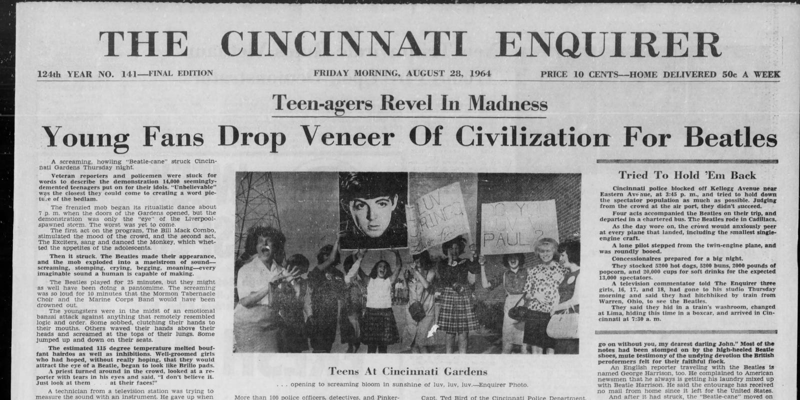 1964 Cincinnati Enquirer Story On The Beatles Is Full Of Gems