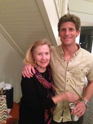 Charlie Keating with his grandmother Phyllis Holmes.