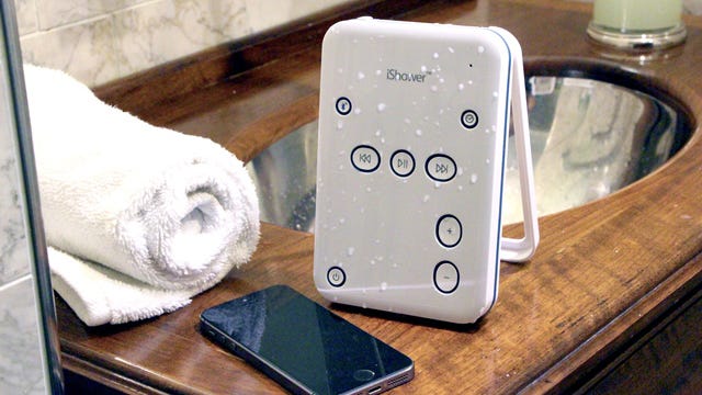 A device called the iShower2 can keep you entertained as you bathe. With a wireless range of about 200 feet, the Bluetooth speaker can stream music in the bathroom while your phone is safe and dry in another room.