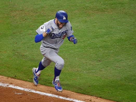 Game 5 at Minute Maid Park: Los Angeles Dodgers infielder