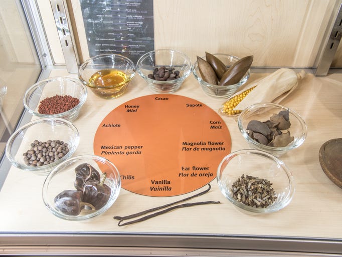 Ingredients used in chocolate are displayed.