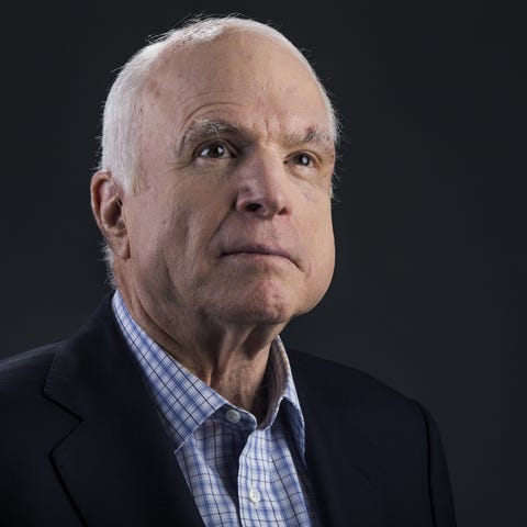 Sen. John McCain at the Republic Media building...