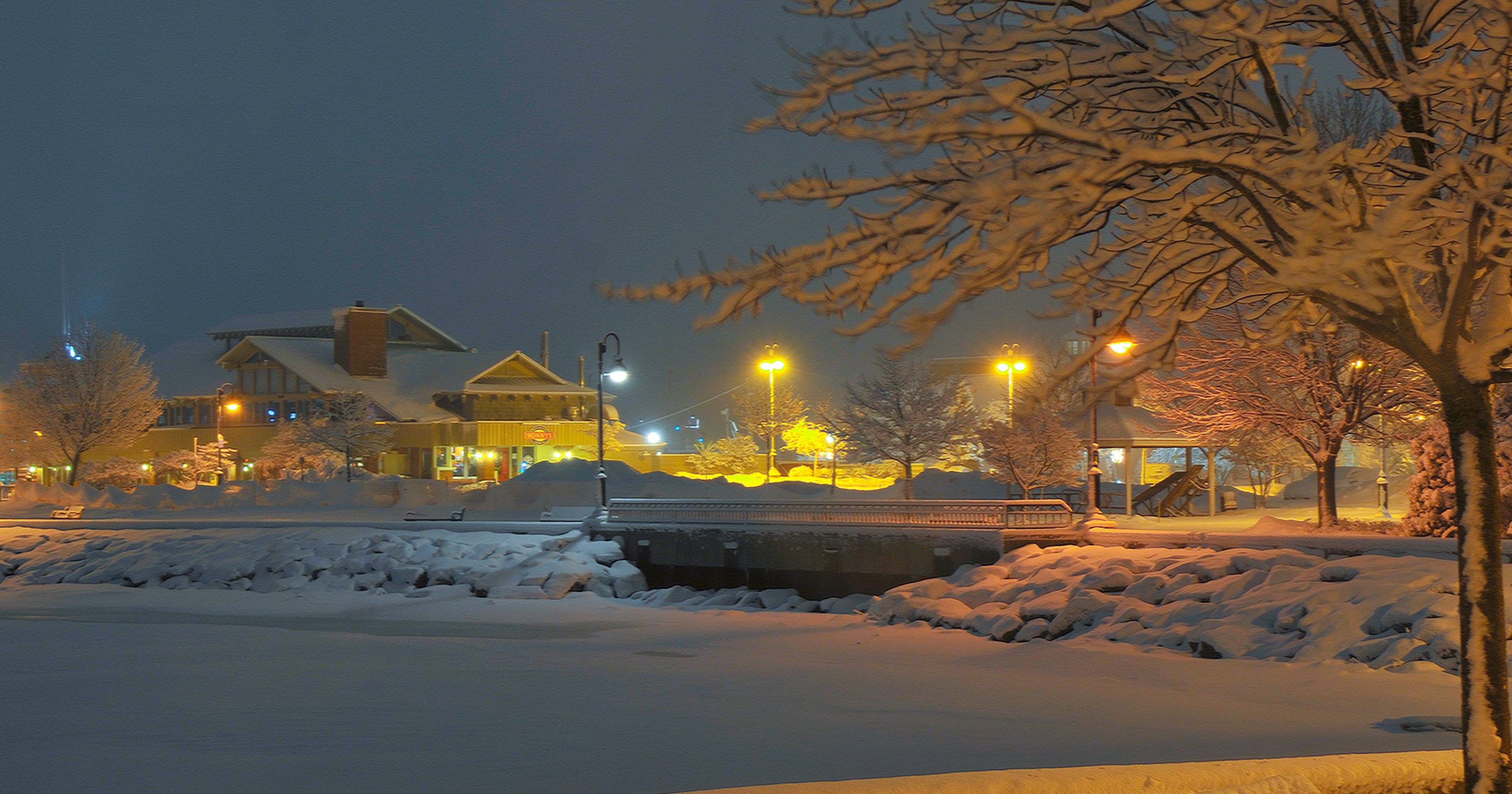 Slippery roads in Door County
