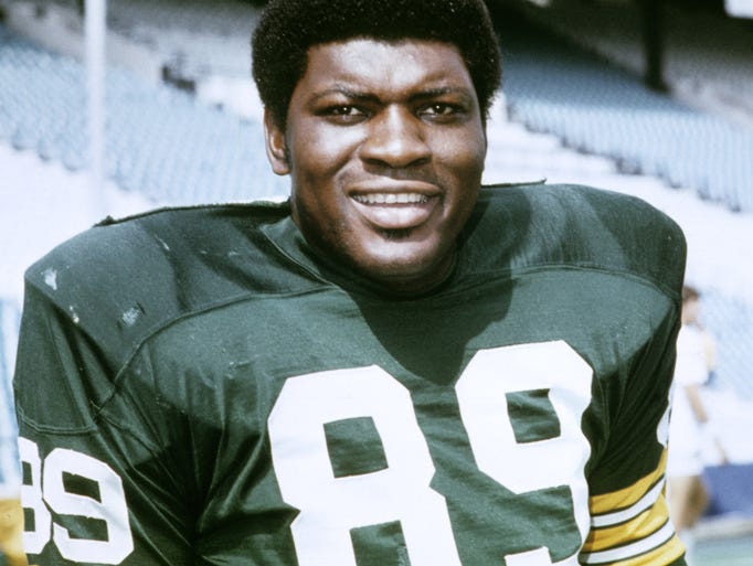 Green Bay Packers linebacker Dave Robinson is pictured