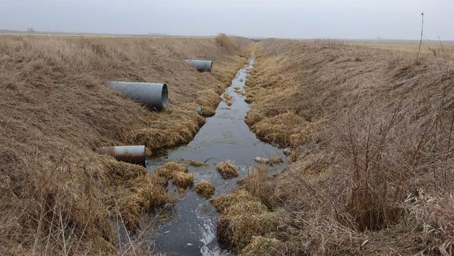 Pipes, tiling and ditches make up an Iowa drainage district in Sac County, as depicted in photos filed by Des Moines Water Works with a complaint in federal court.