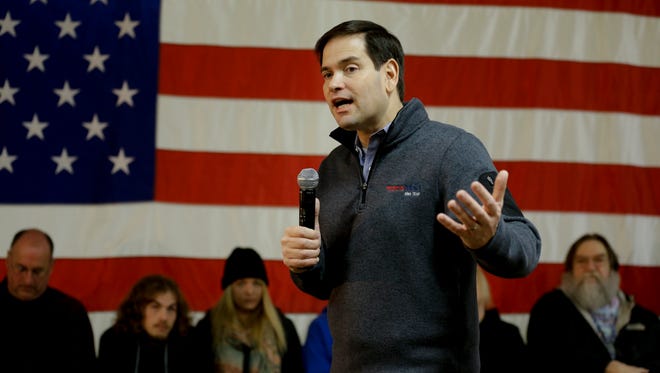 Sen. Marco Rubio, R-Fla., speaks at a campaign stop in Oskaloosa, Iowa, on Jan. 26, 2016.