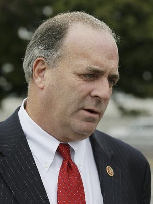 U.S. Rep. Dan Kildee attends a rally in Livonia, Mich., Thursday, Oct. 2, 2014,