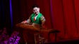 A boy performs the zither at the Mangyondae School