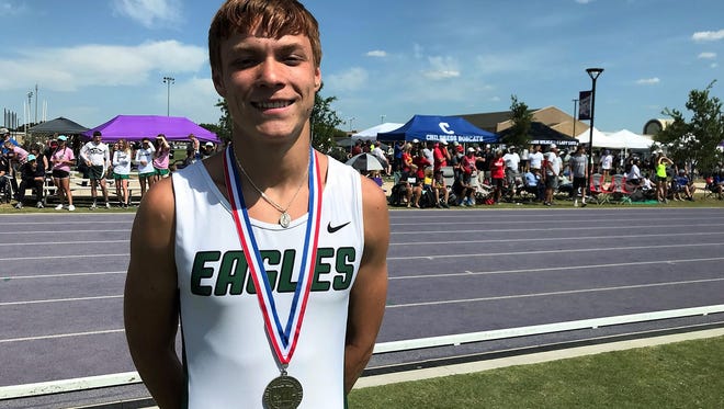 Grape Creek High School's Austin Ortegon will represent the Eagles at the UIL State Track and Field Championships May 11, 2018, in Austin.