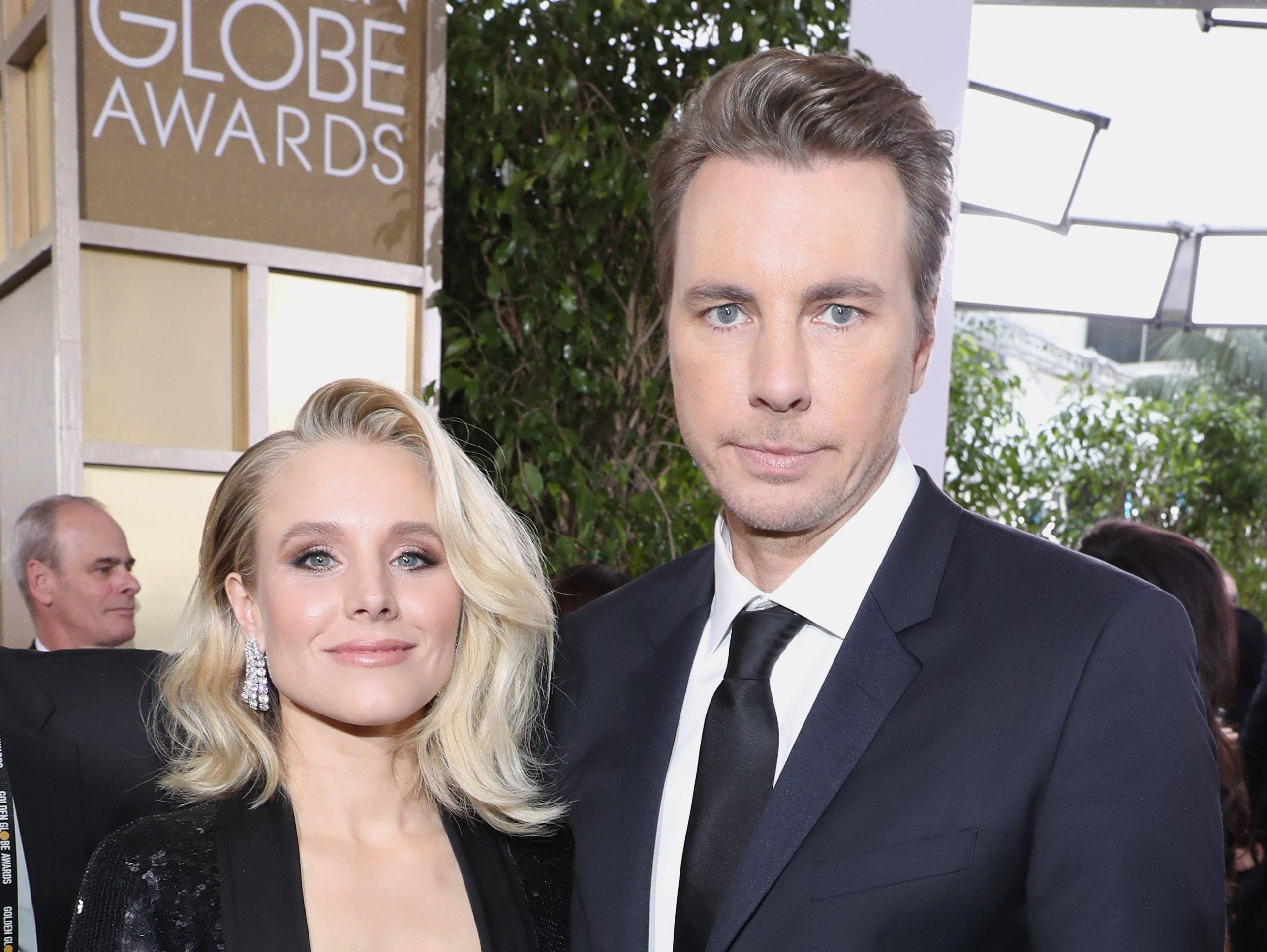 Kristen Bell and Dax Shepard at the 74th annual Golden Globes.