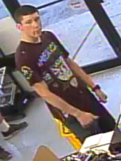 Clive police said the man has used a stolen credit card at a convenience store.