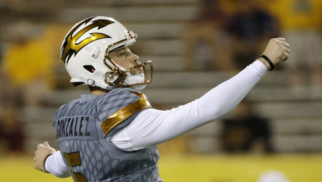 Zane Gonzalez is attending the NFL scouting combine this week as the top-rated kicker in this class.