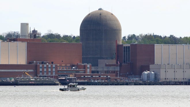 The Indian Point nuclear power plant in Buchanan, as seen from across the Hudson River in Tomkins Cove.