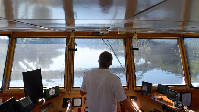 Capt. Todd Butts has spent a lot of time in the wheelhouse of towboats like the James Paul Ayers. Butts has been steering 4,000-horsepower water crafts for 16 years.