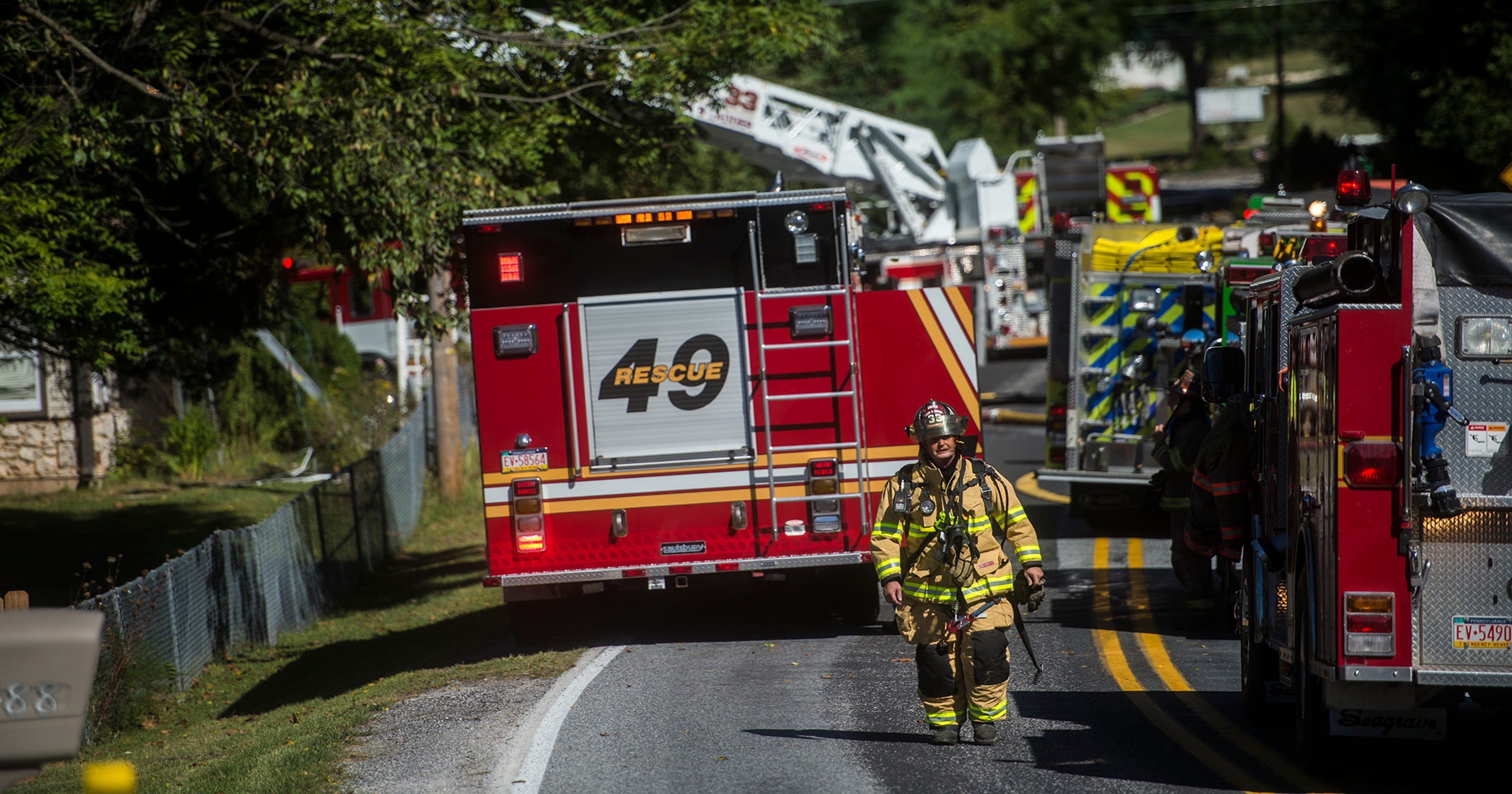 Residential fire in Oxford Township