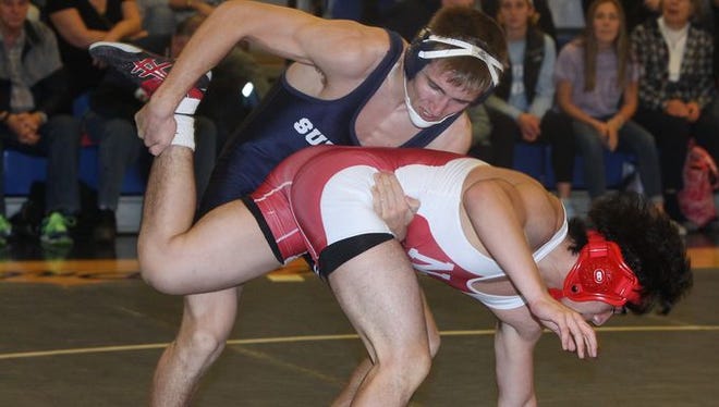 Suffern beat North Rockland 35-27 in a dual wrestling meet at Suffern Dec. 22, 2015.