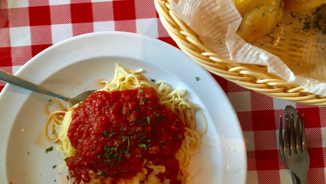 A $5 lunch special featuring eggplant Parmesan, pasta and garlic knots from Chianti's Ristorante Italiano in Fort Myers. The restaurant closed Wednesday, Nov. 16.