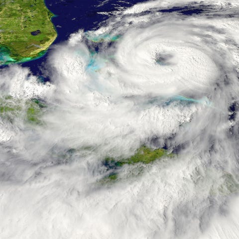 A hurricane near the Gulf of Mexico.