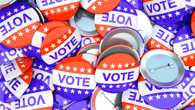 American vote buttons  illustration