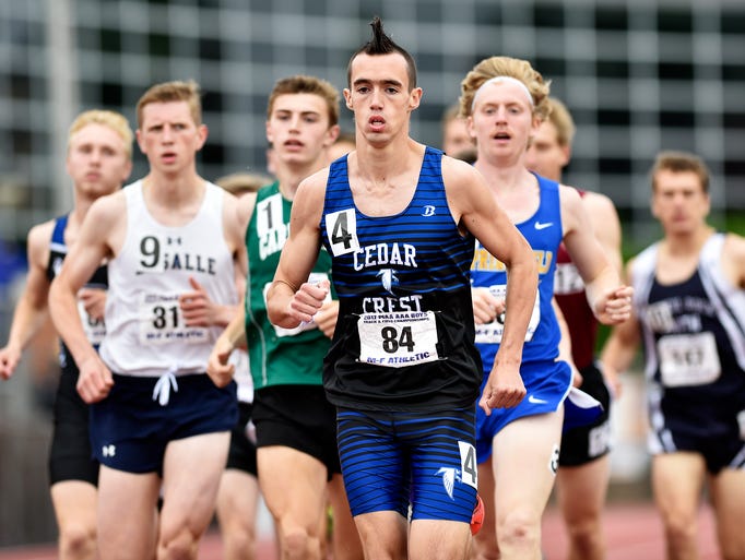 Cedar Crest's Jesse Cruise leads the pack in the Class