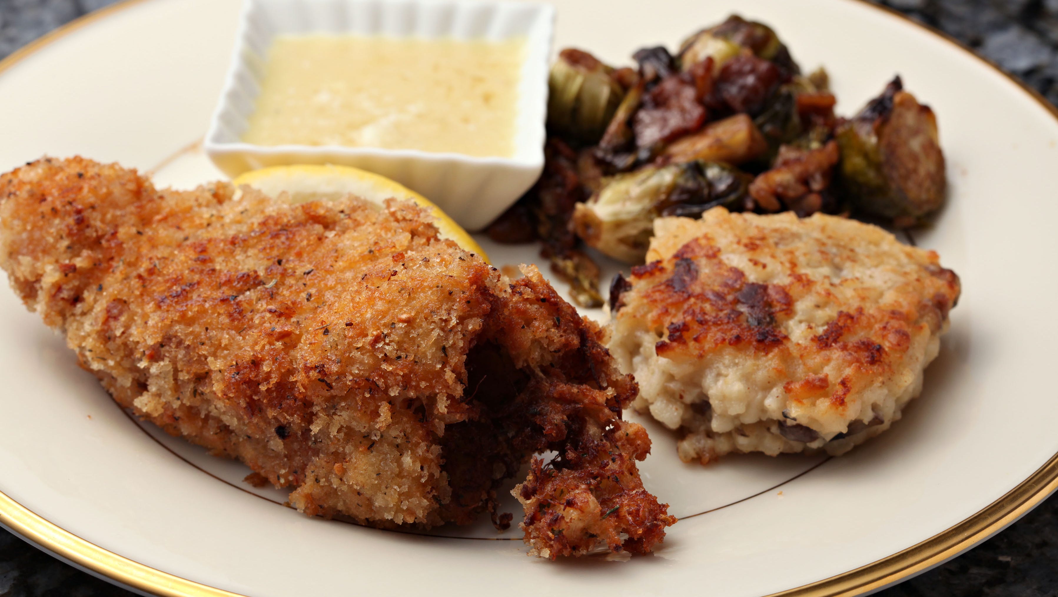 Fried Lobster Tail With Crab Stuffing
