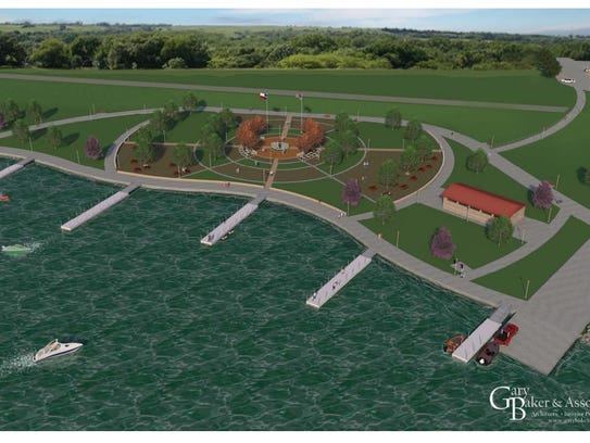 An artistic rendering of proposed boat ramp addition