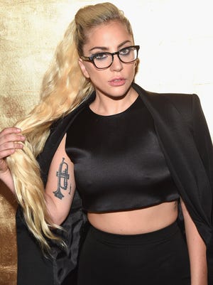 Lady Gaga attends the Brandon Maxwell show during New York Fashion Week.