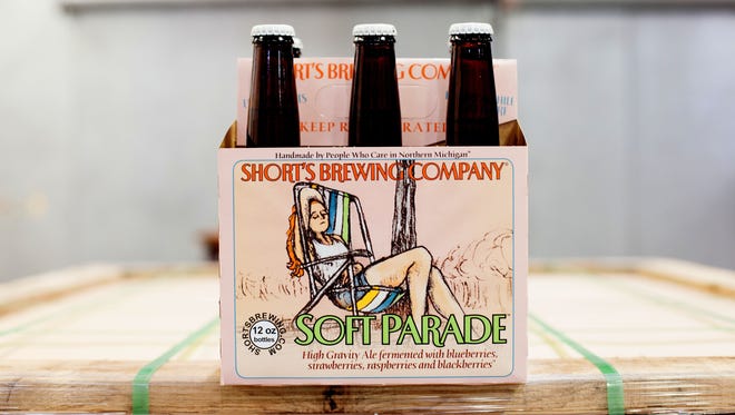 Six pack of Soft Parade ale brewed by Short's Brewing Company.  Picture received Feb. 18, 2014 from  Short's