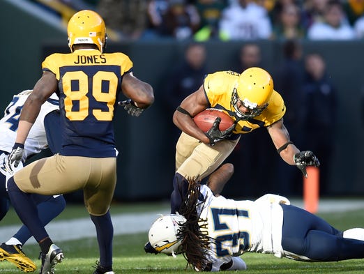 Green Bay Packers wide receiver Ty Montgomery (88)
