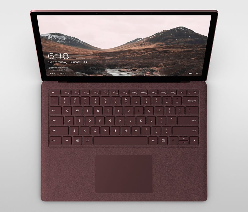 Microsoft Surface Laptop in burgundy/