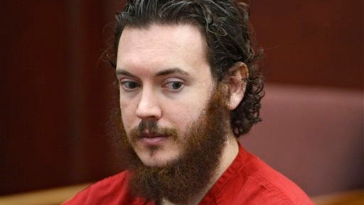 FILE - In this June 4, 2013 file photo, Aurora theater shooting suspect James Holmes is seated in court in Centennial, Colo. Holmes faces trial starting on April 27, 2015, in the mass shooting in an Aurora, Colo., movie theater that left 12 dead and 70 wounded.