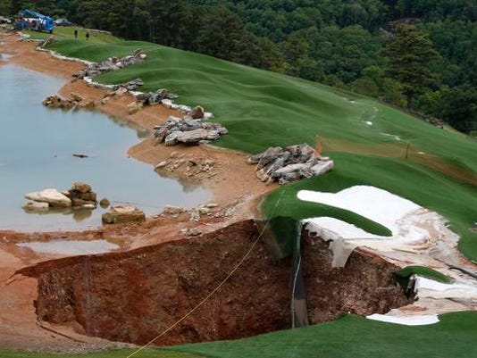 Sinkholes Open Up At Branson Mo Golf Course