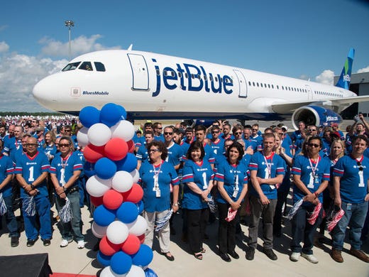On April 25, 2016, JetBlue received the first aircraft