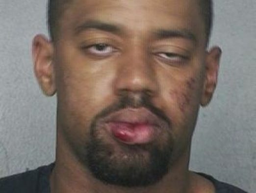 Miami Dolphins DE Derrick Shelby was arrested in Oct. 2014 on charges of trespassing and resisting arrest without violence.