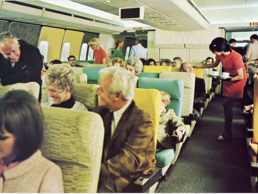 An undated photo from the 1970s showing the interior