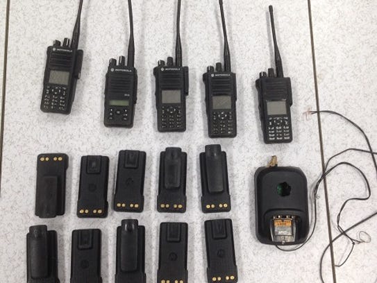 Some of the two-radios seized by Border Patrol agents