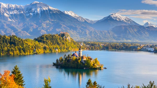 Lake Bled, Slovenia: Head to this lake village in...