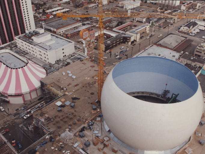 Silver Legacy's dome is the largest Composite Dome