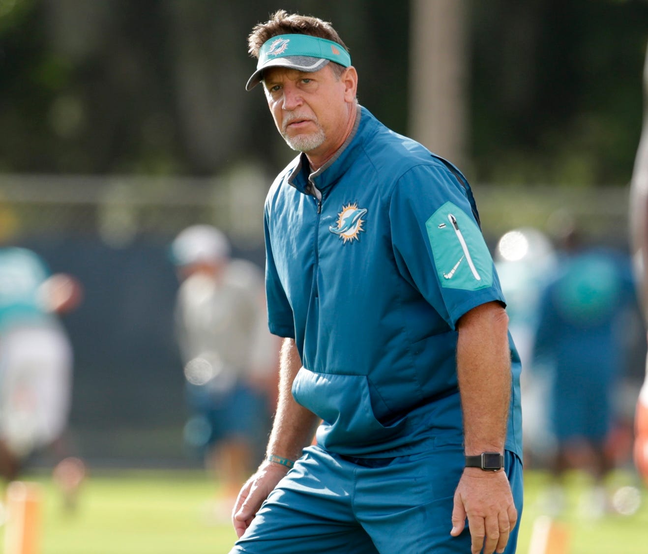 Miami Dolphins offensive line coach Chris Foerster.