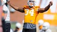 Darrin Kirkland Jr. (34) stretches during Tennessee