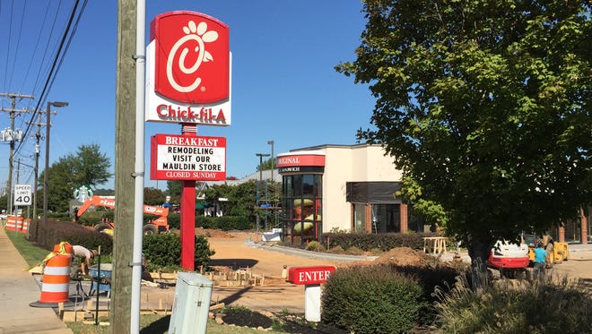 The Chick-fil-A in Simpsonville is currently closed for renovations. It could reopen by the last week of October.