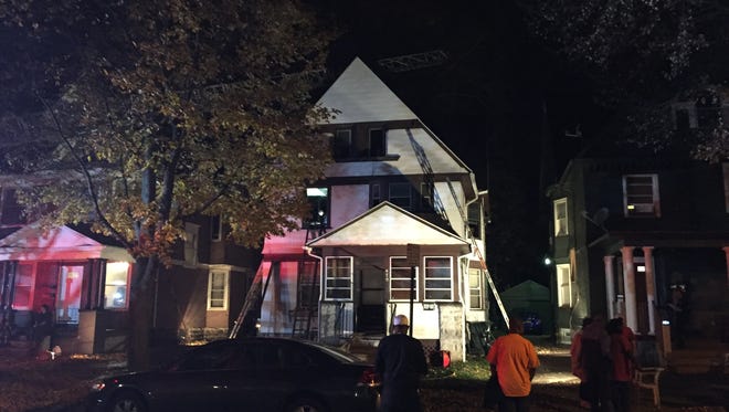 A second-floor residential fire at 479 Alexander Street in Rochester displaced six people on Thursday.